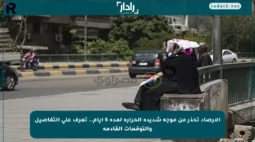 الأرصاد تحذر من موجة شديدة الحرارة لمدة 6 أيام.. تعرف على التفاصيل والتوقعات القادمة